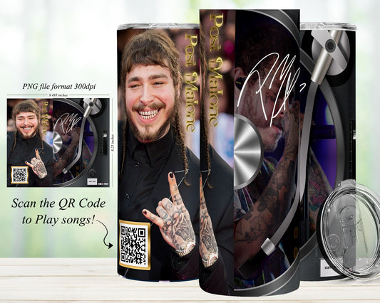 QR Code Music 20oz Sublimation Tumbler Image