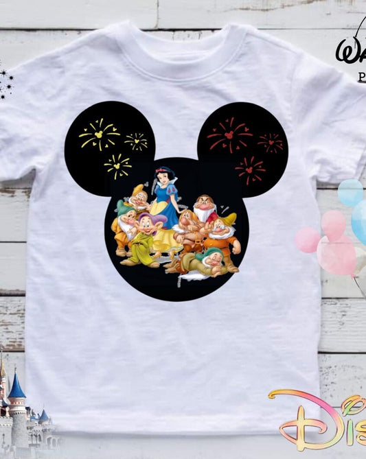 Dwarfs Kids Cartoon T-shirt Image DTF/Sublimation