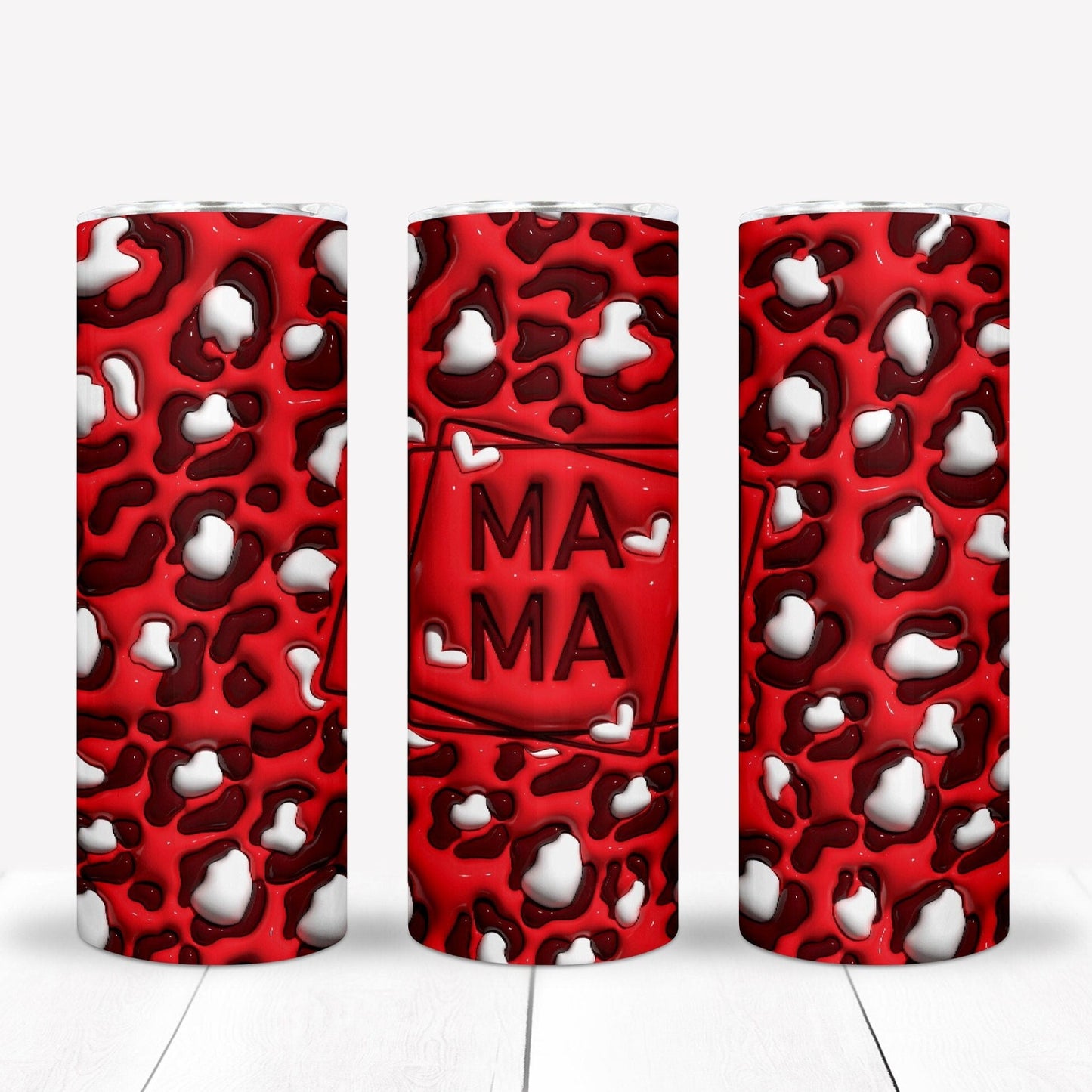 3D Inflate/Puff Mama 20oz Sublimation Tumbler Image