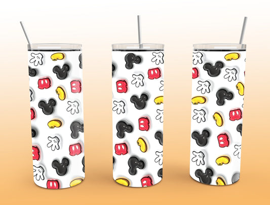 3D Inflate Cartoon Sublimation 20oz Tumbler Image Puff