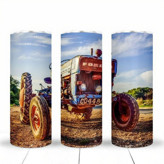 Vintage Tractor Sublimation 20oz Tumbler Image