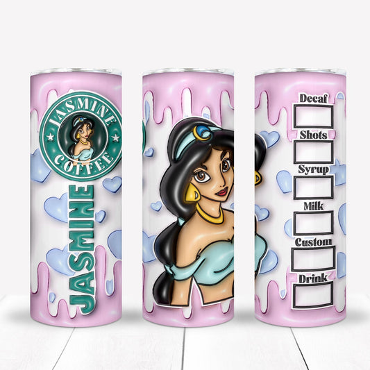 3D Inflate Sublimation 20oz Tumbler Image Puff Princess