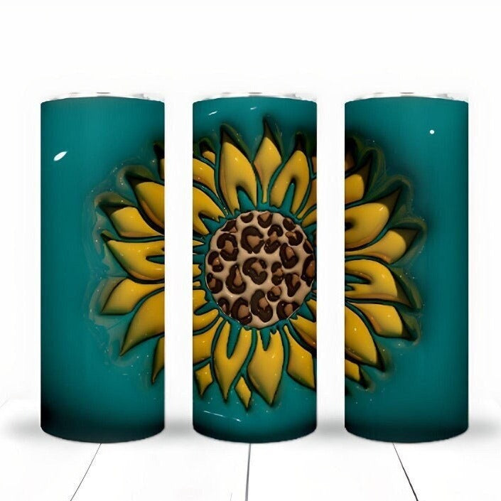 Inflate Sunflower Sublimation 20oz Tumbler Image Puff