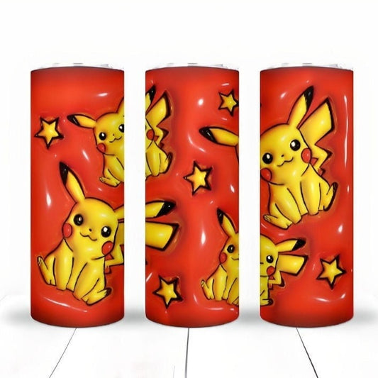 3D Inflate Cartoon Sublimation 20oz Tumbler Image Puff