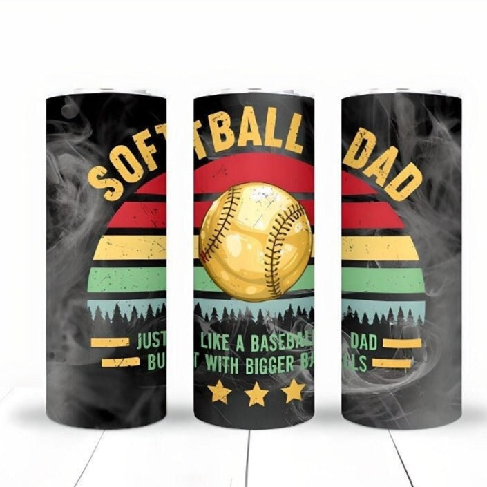 Softball Dad Sublimation 20oz Tumbler Image