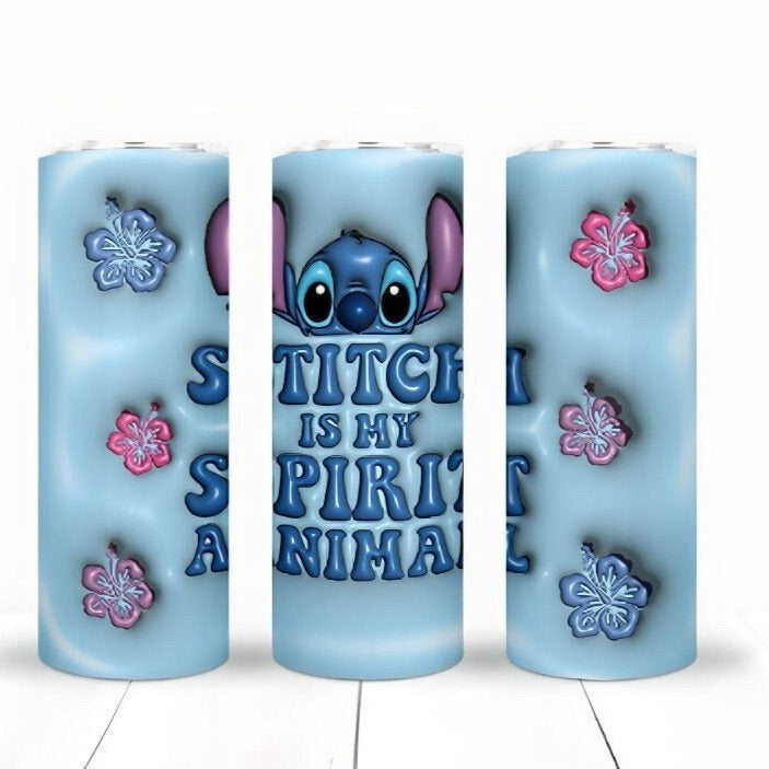 3D Inflate Cartoon Sublimation 20oz Tumbler Image Puff