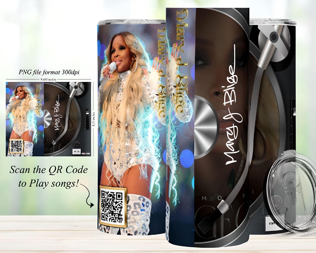 QR code Music Sublimation 20oz Tumbler Image