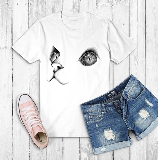 Cat T-shirt Image DTF, Sublimation