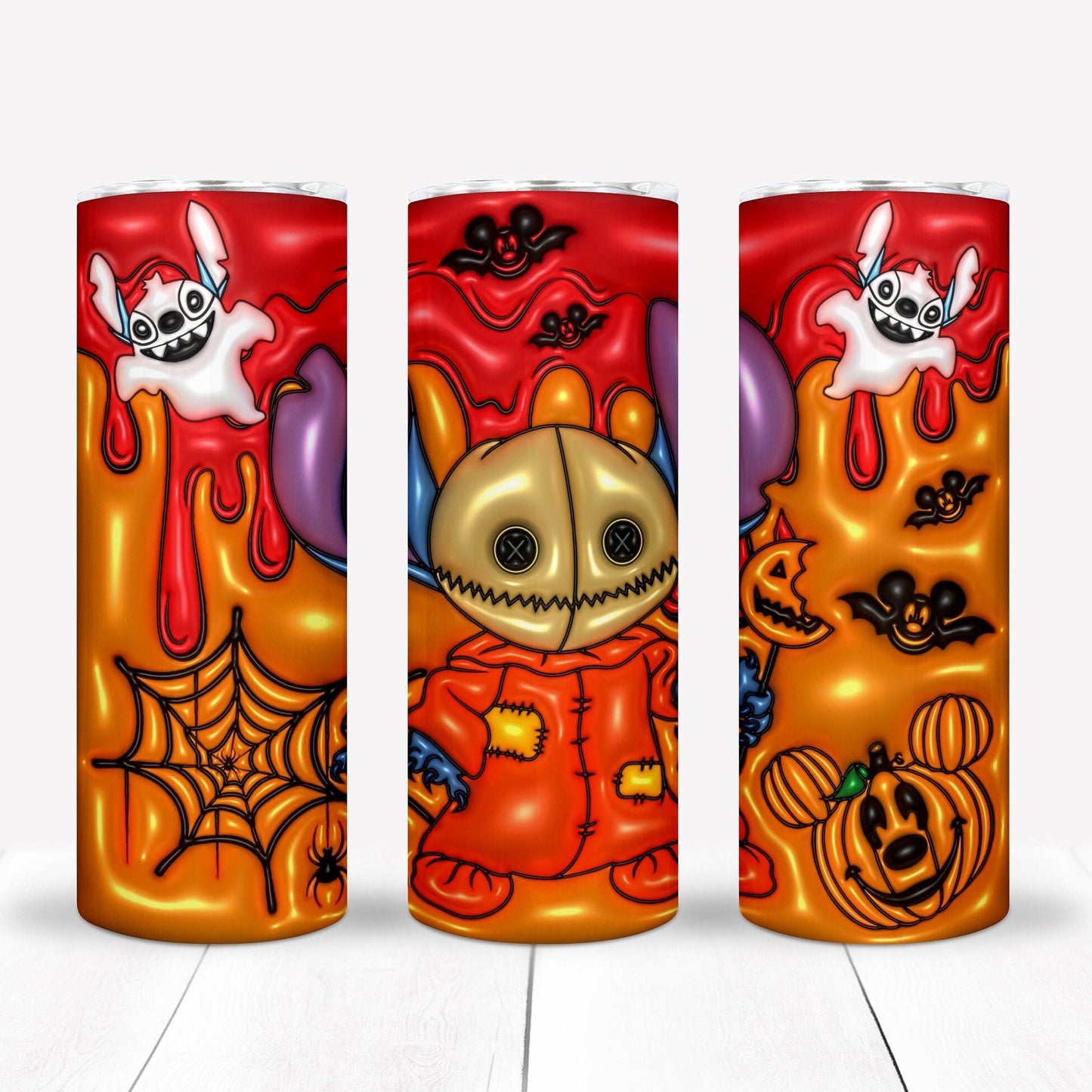 Halloween 3D Inflate Sublimation 20oz Tumbler Image Puff