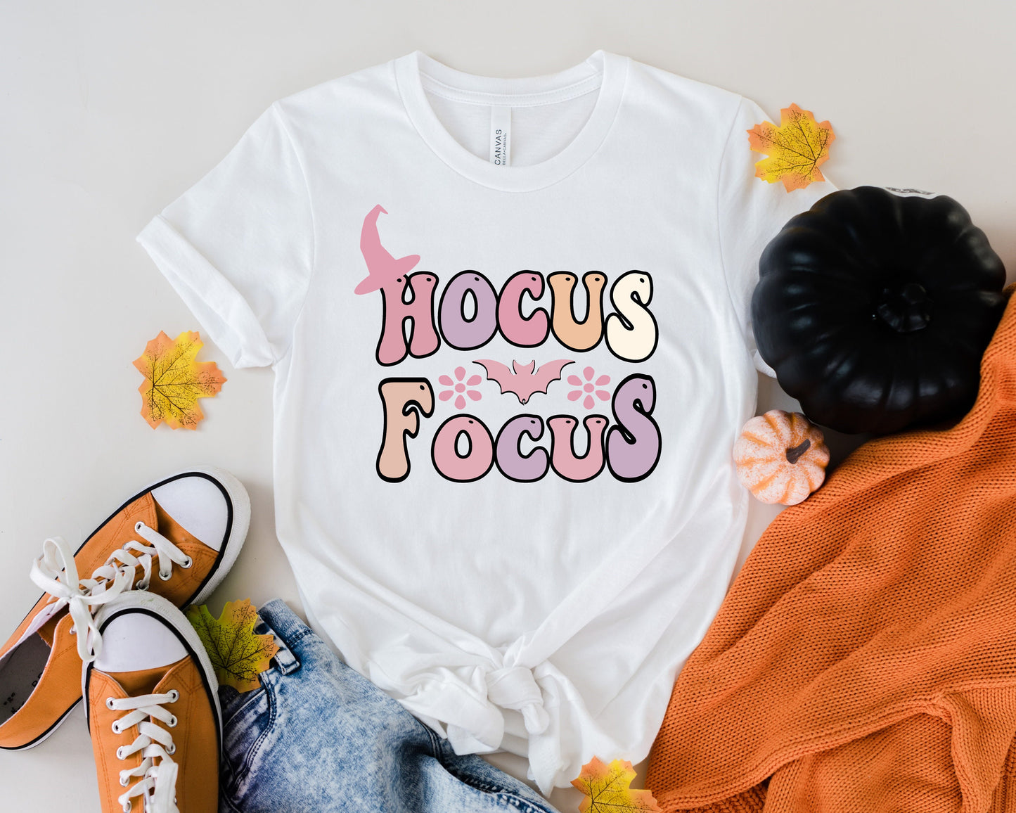 Ladies Halloween Hocus Focus T-shirt Image DTF/Sublimation