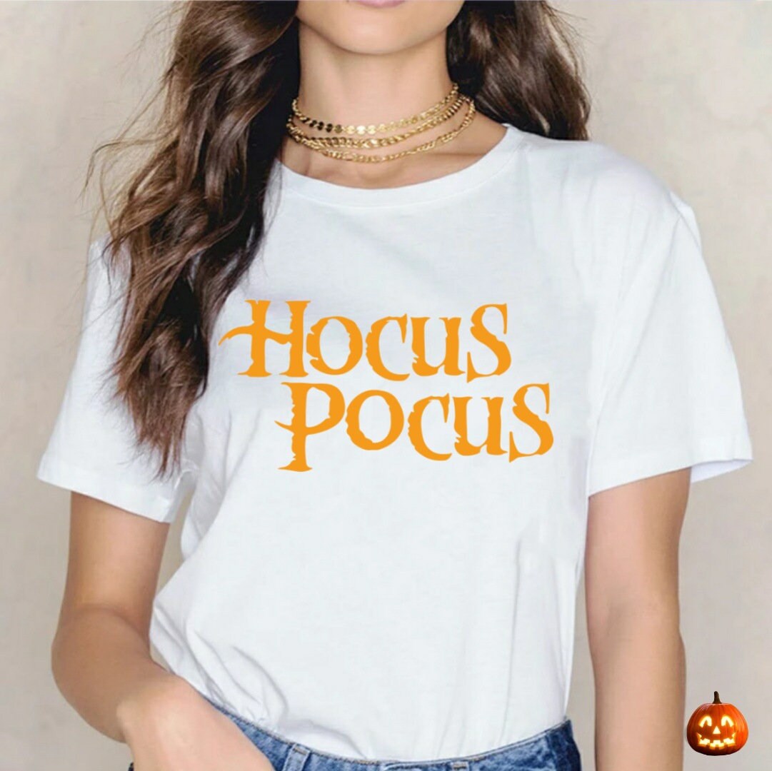 Adult Halloween T-shirt Image DTF, Sublimation Hocus Pocus