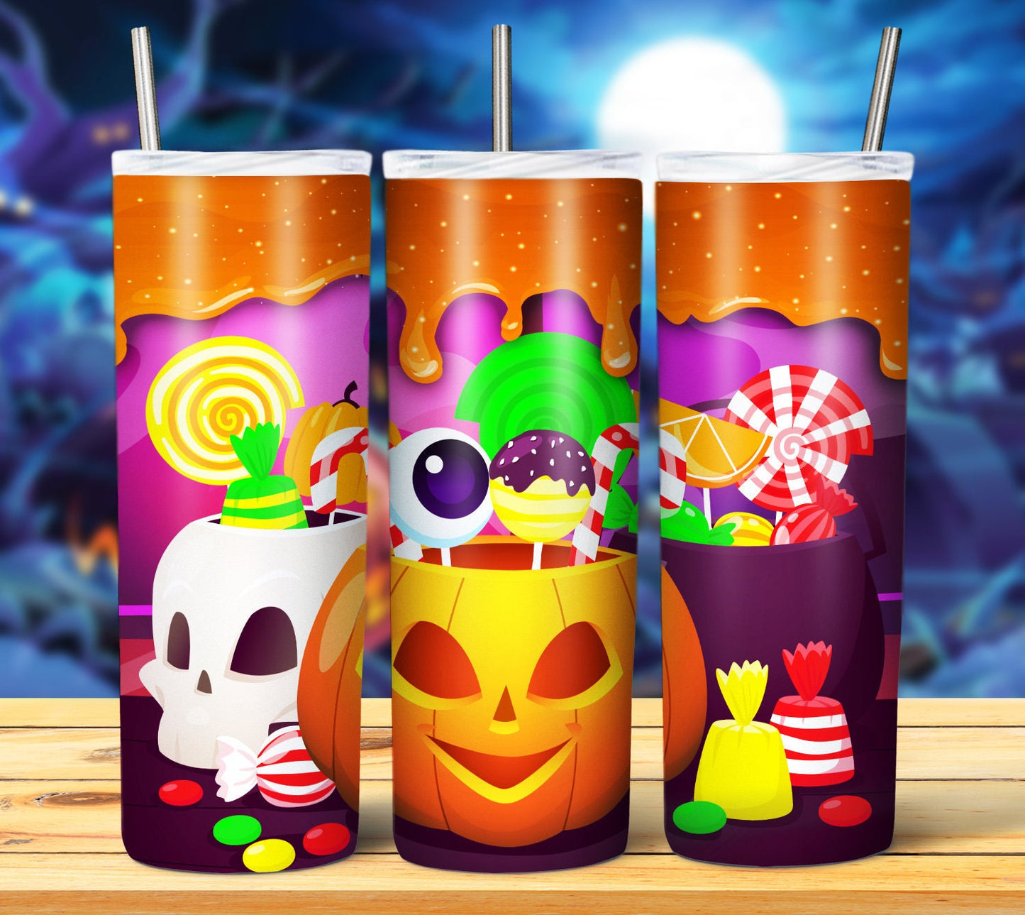 Halloween Drip Sublimation 20oz Tumbler Image