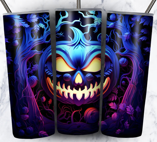 3D Paper Halloween Sublimation 20oz Tumbler Image