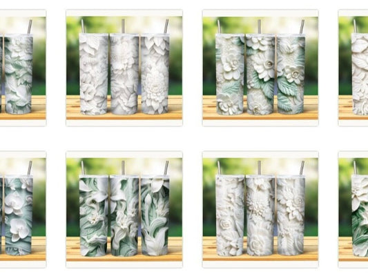 3D Flower Sublimation 20oz Images Bundle