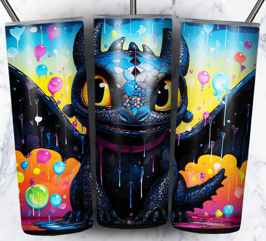 3d Cartoon Paint Sublimation 20oz Tumbler Image