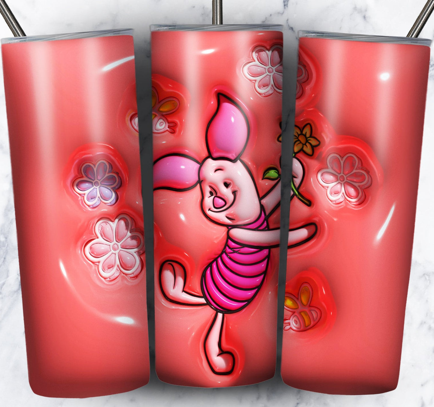 Inflate Cartoon Sublimation 20oz Tumbler Image Puff