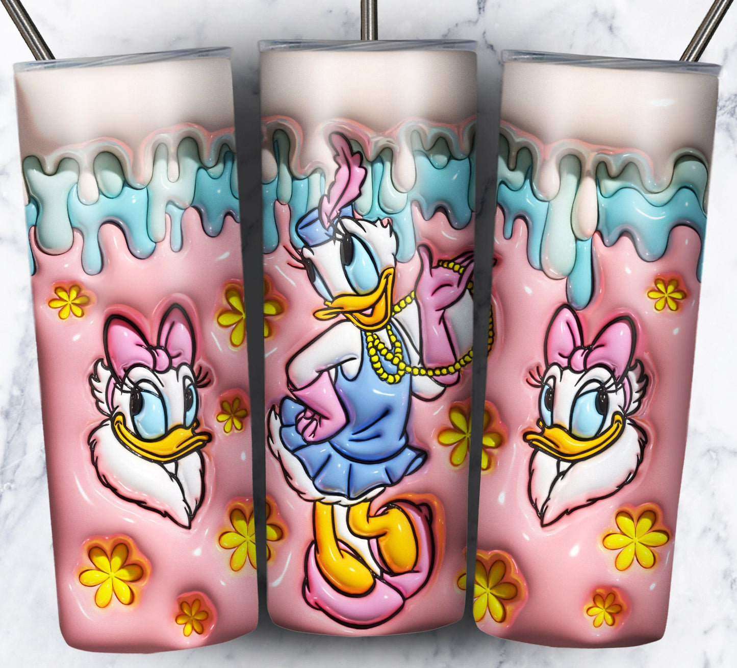 20 3D Inflate Cartoon Sublimation 20oz Images Puff Bundle