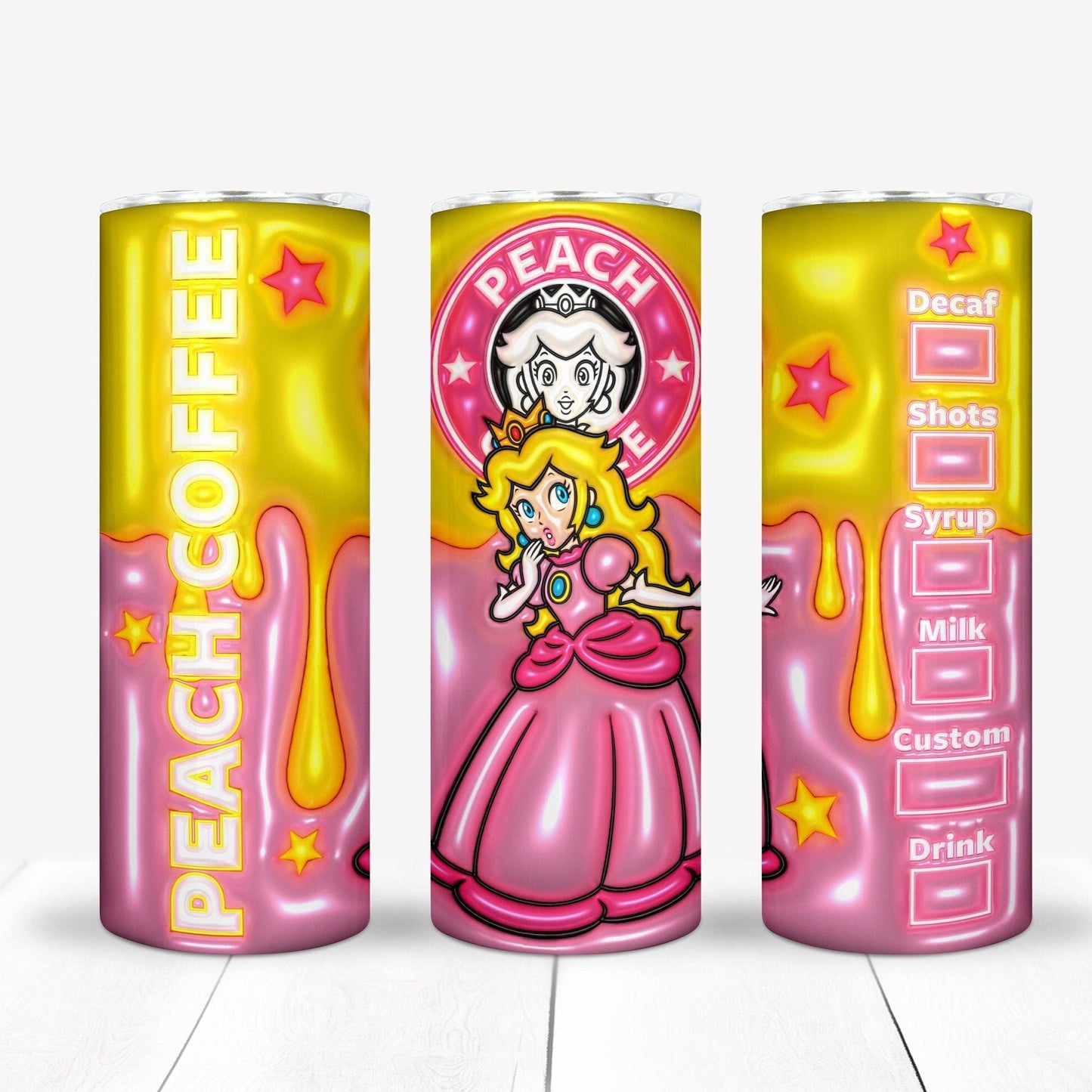 3D Inflate Sublimation 20oz Tumbler Image Puff Princess