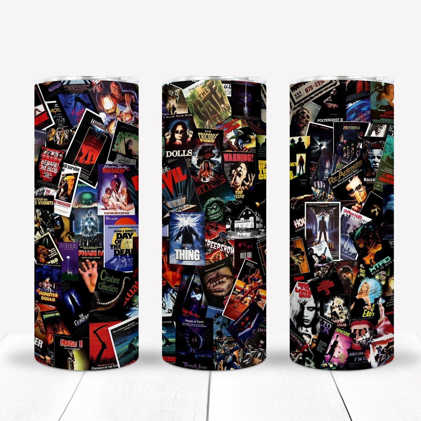 Halloween Movies Collage 20oz Sublimation 20oz Tumbler Image