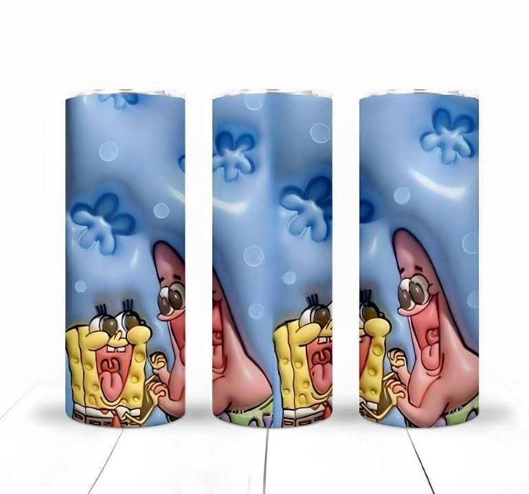 3D Inflate Cartoon Sublimation 20oz Tumbler Image Puff