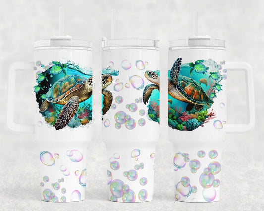 Turtle Sublimation 40oz Tumbler Image