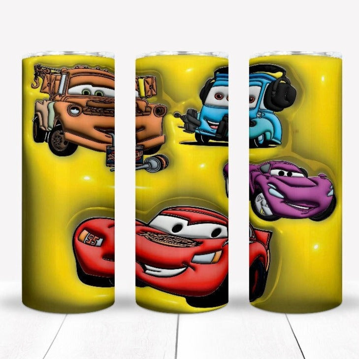 3D Inflate Cartoon Sublimation 20oz Tumbler Image Puff