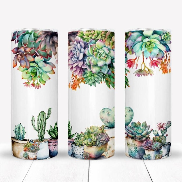 Succulents Sublimation 20oz Tumbler Image