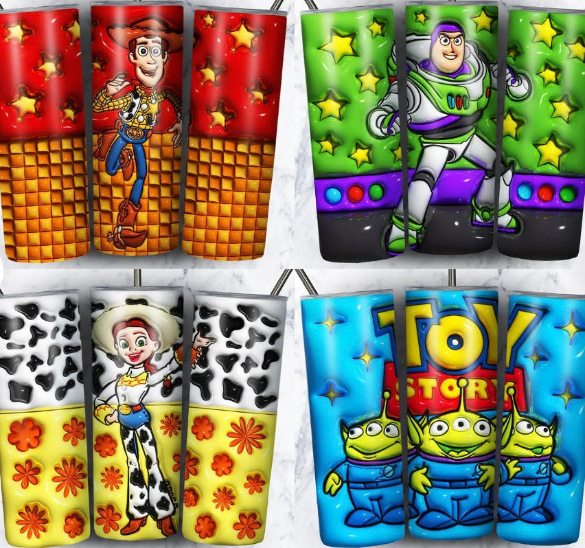 Inflate Cartoon Sublimation 20oz Tumbler Images Bundle