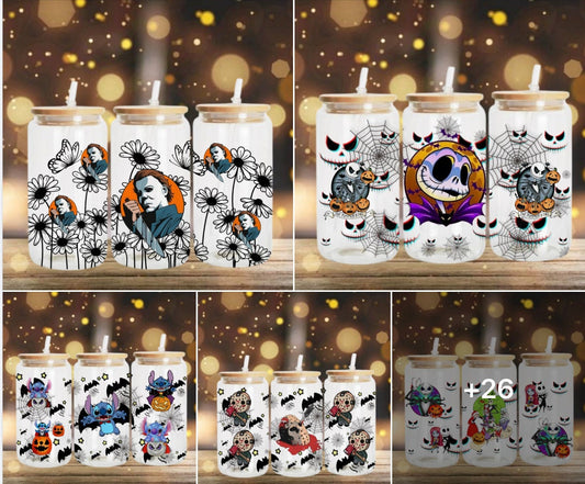 30 Horror Libbey Glass Sublimation Images Bundle