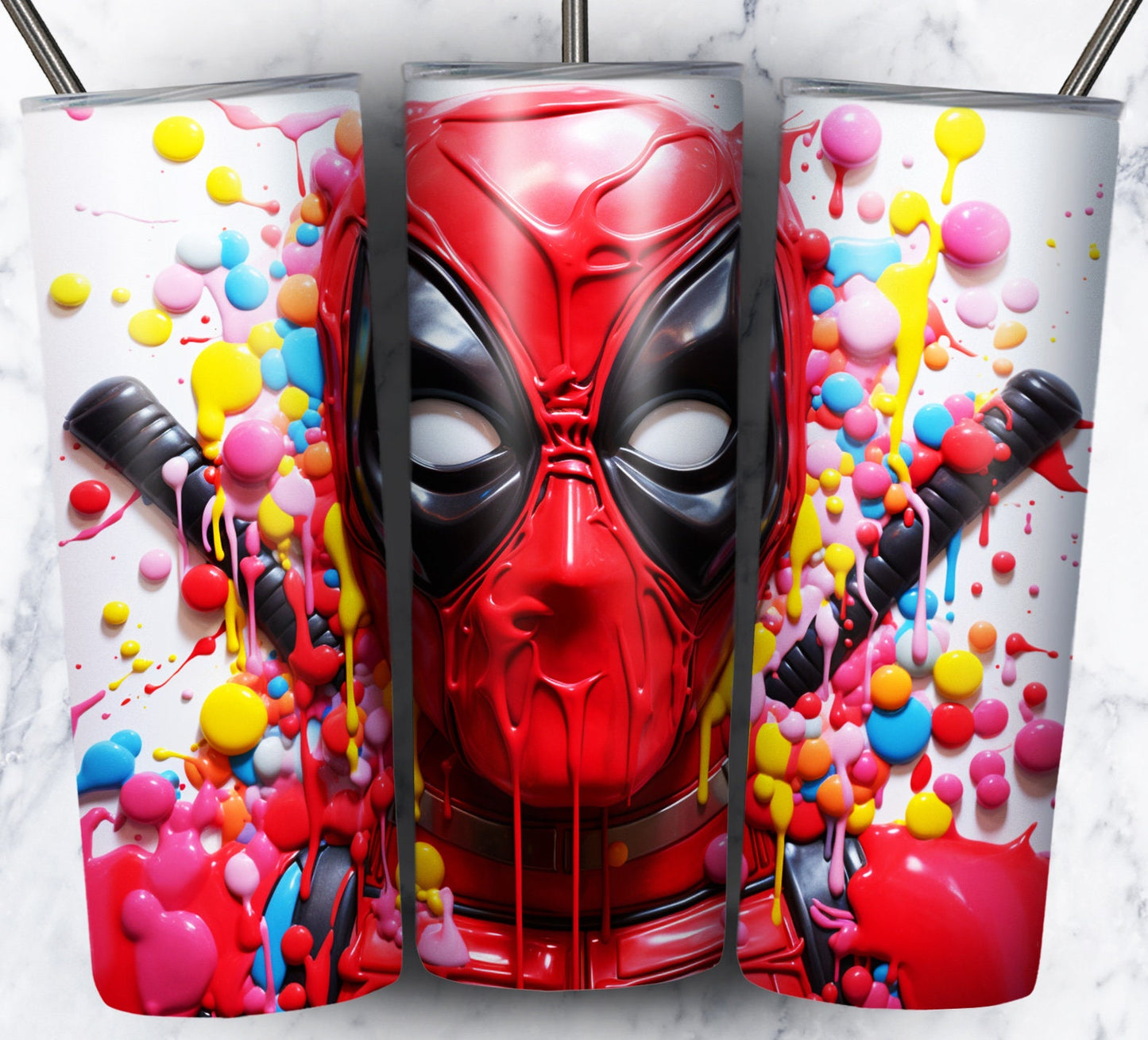 3d Cartoon Paint Sublimation 20oz Tumbler Images Bundle