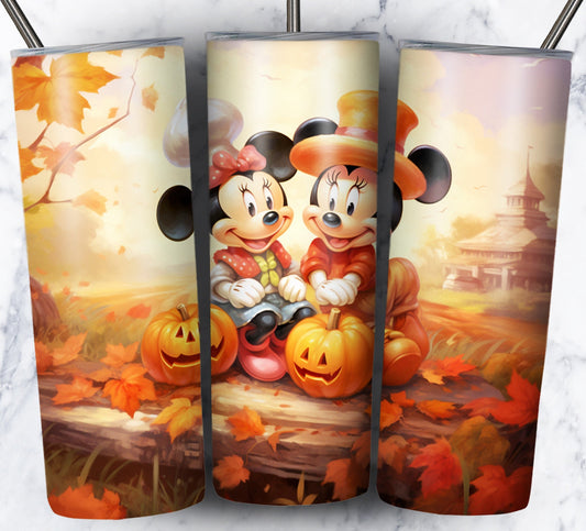 Fall Cartoon Sublimation 20oz Tumbler Image