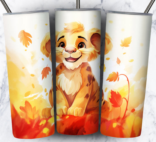 Fall Cartoon Sublimation 20oz Tumbler Image