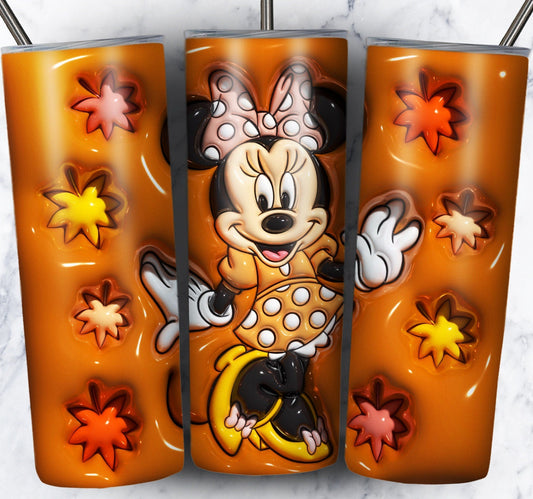 Inflate Cartoon Fall Sublimation 20oz Tumbler Image Puff